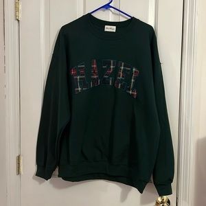 NWOT Hazel Boutique Clueless Plaid Hazel Crew in Dark Green